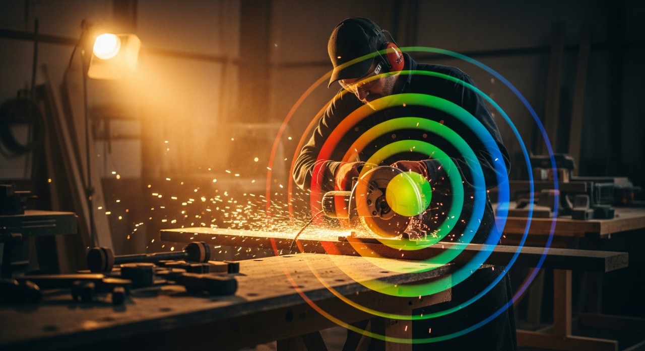 tahap bising gergaji elektrik