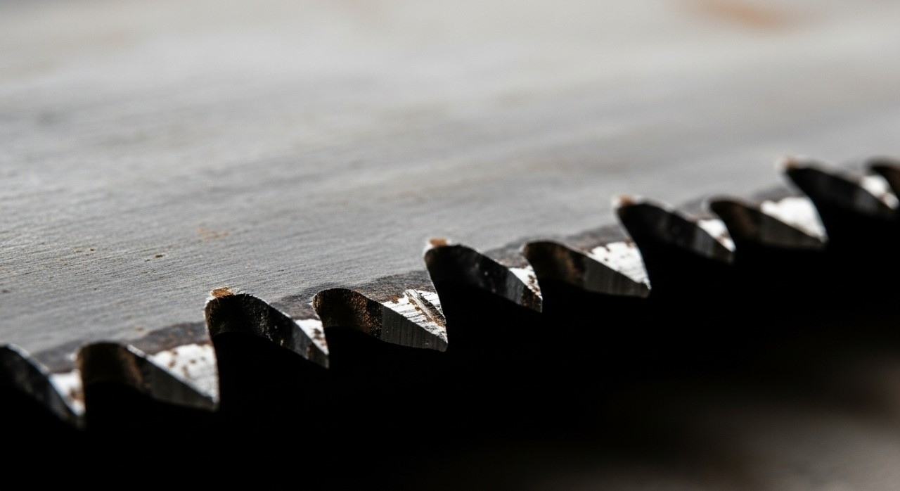 tanda mata gergaji tumpul