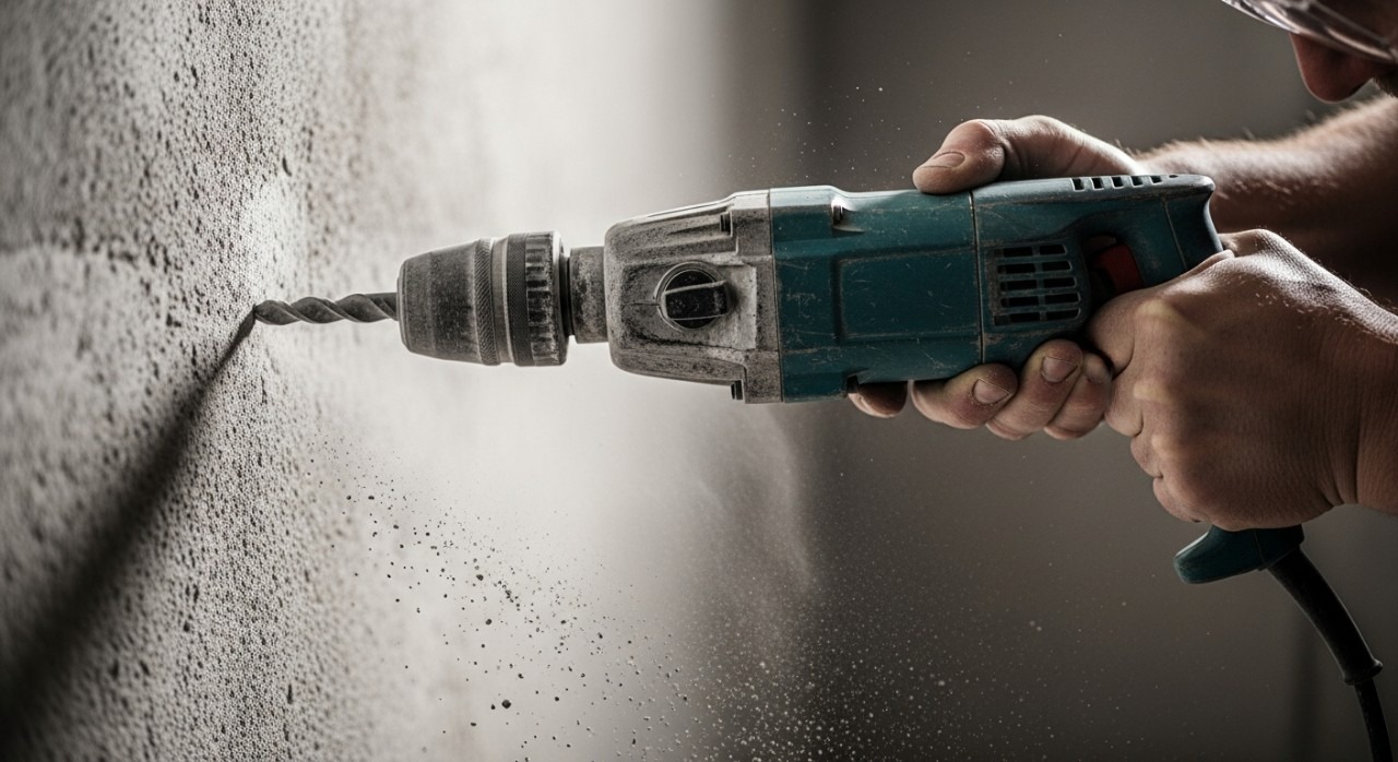 teknik gerudi dinding simen