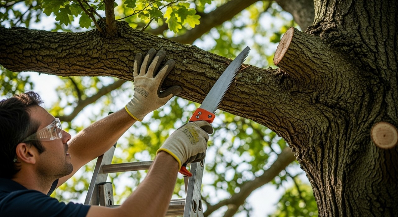 teknik memotong dahan pokok