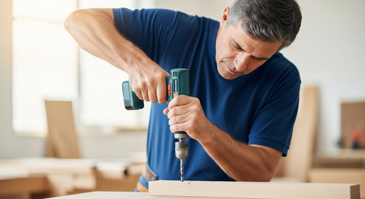 teknik menggerudi dengan gerudi tangan