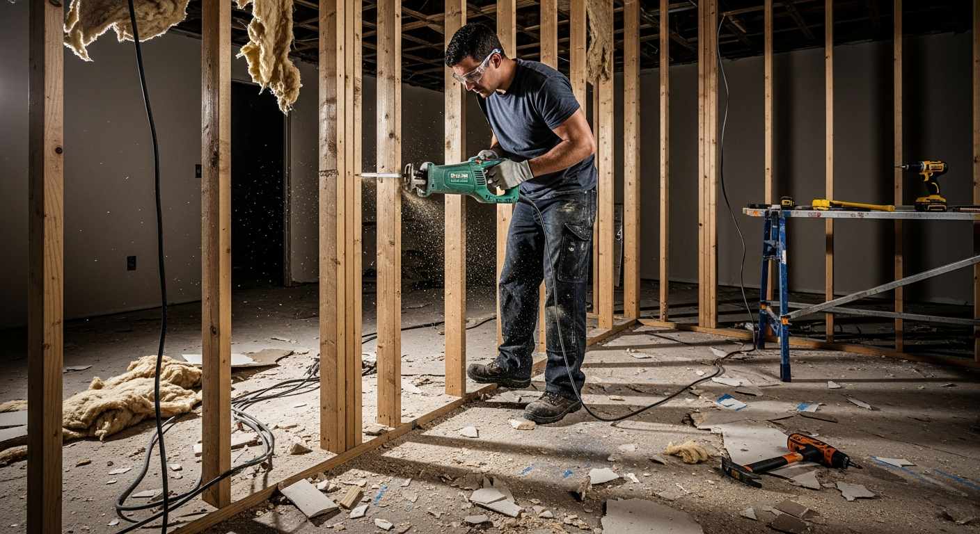 gergaji reciprocating kerja demolition
